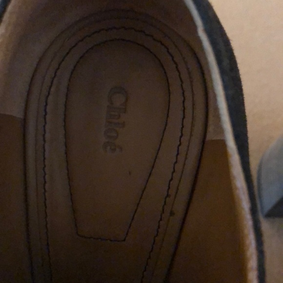 Chloe black suede ankle height heels. - Picture 2 of 7